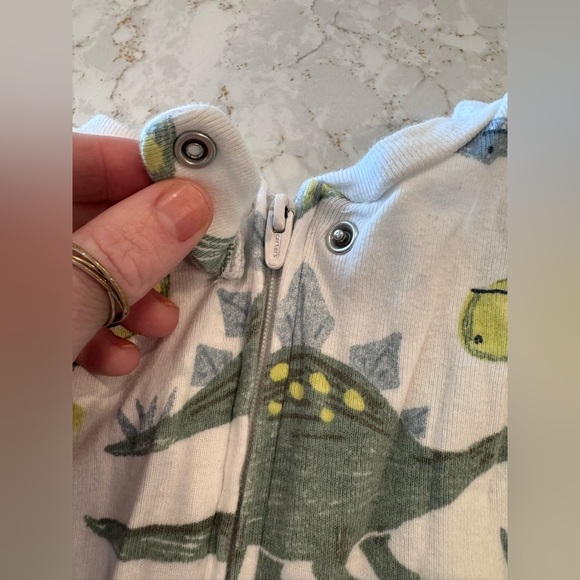 Simple Joys by Carters - Dinosaur Print Kids Pajama Onesie 2T - Picture 4 of 5
